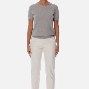 LBLC Dove Grey Alex Short Sleeve 100% Viscose Sweater Top‎